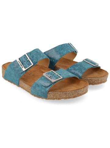 HAFLINGER Leren slippers lichtblauw