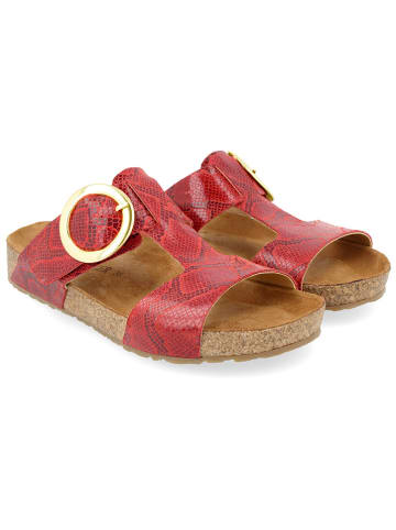 HAFLINGER Leren slippers rood