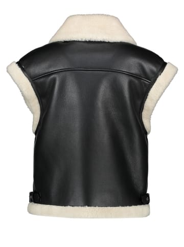 Fuchs Schmitt Kunstlederweste in Schwarz/ Creme