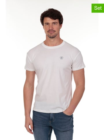 The Time of Bocha 2-delige set: shirts wit/donkerblauw