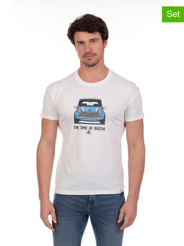 The Time of Bocha 2-delige set: shirts donkerblauw/wit