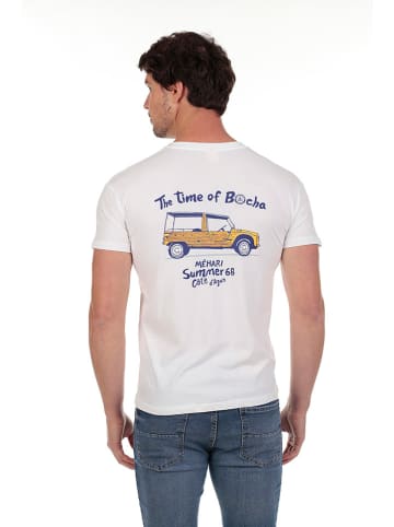 The Time of Bocha 2er-Set: Shirts in Weiß/ Dunkelblau