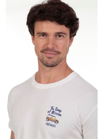 The Time of Bocha 2er-Set: Shirts in Weiß/ Dunkelblau
