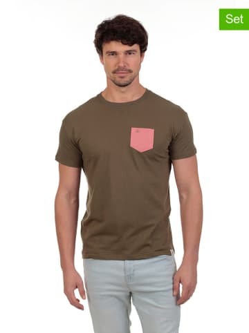 The Time of Bocha 2-delige set: shirts zwart/kaki