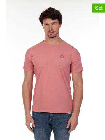 The Time of Bocha 2er-Set: Shirts in Lachs/ Blau