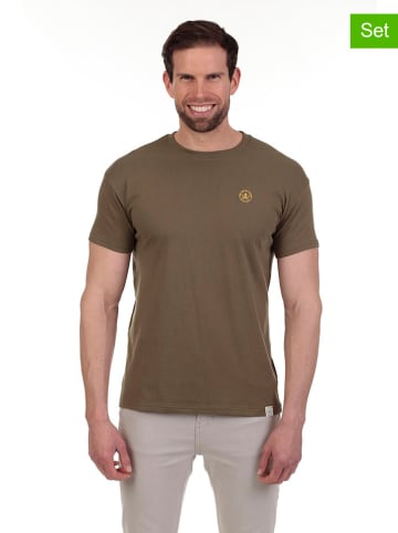 The Time of Bocha 2-delige set: shirts grijs/kaki