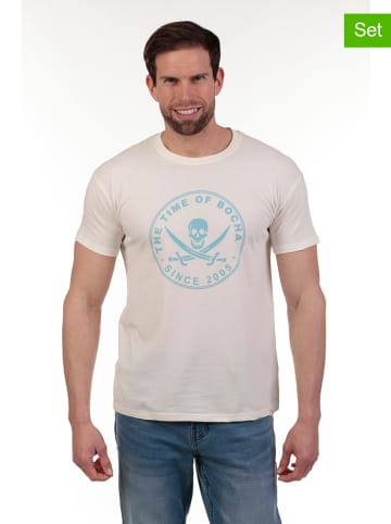 The Time of Bocha 2-delige set: shirts blauw/crème