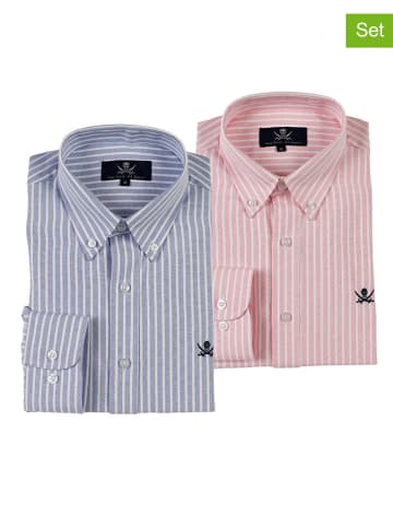 The Time of Bocha 2er-Set: Hemden - Regular fit - in Hellblau/ Rosa
