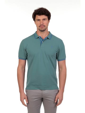The Time of Bocha 2er-Set: Poloshirts in Türkis/ Dunkelblau