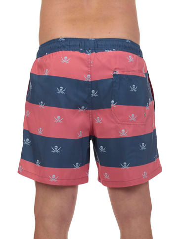 The Time of Bocha Badeshorts in Pink/ Dunkelblau