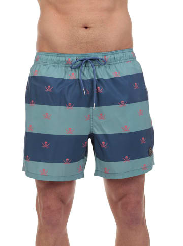 The Time of Bocha Badeshorts in Hellblau/ Dunkelblau