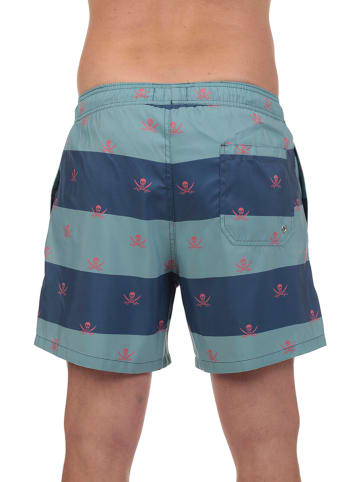 The Time of Bocha Badeshorts in Hellblau/ Dunkelblau