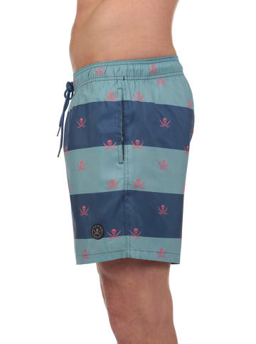 The Time of Bocha Badeshorts in Hellblau/ Dunkelblau