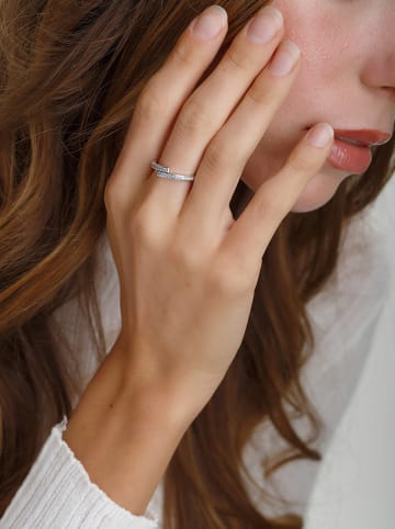Pandora Silber-Ring mit Edelsteinen