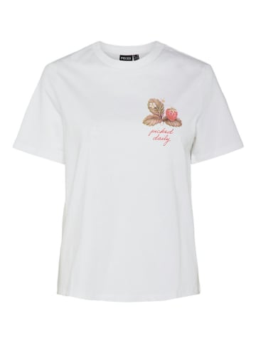 Pieces Shirt "Summer" in Weiß