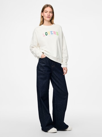 Pieces Sweatshirt "Tove" in Weiß