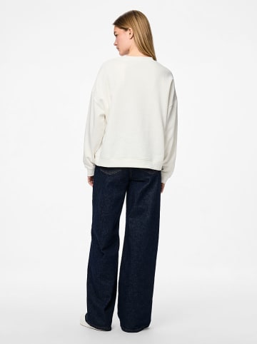 Pieces Sweatshirt "Tove" in Weiß