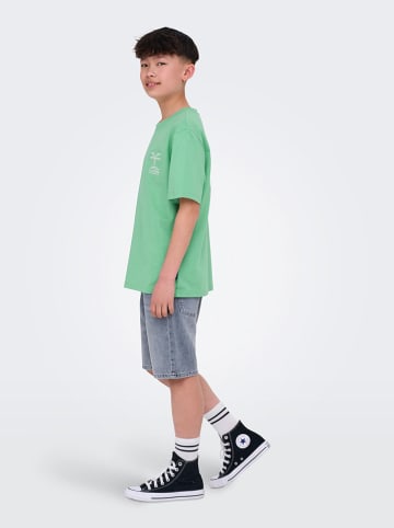 ONLY & SONS Junior Koszulka "Summer life" w kolorze zielonym