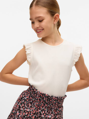 Vero Moda Girl Koszulka "Lotta" w kolorze kremowym