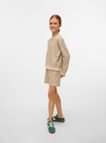 Vero Moda Girl Szorty "Brenda Animal" w kolorze beżowym