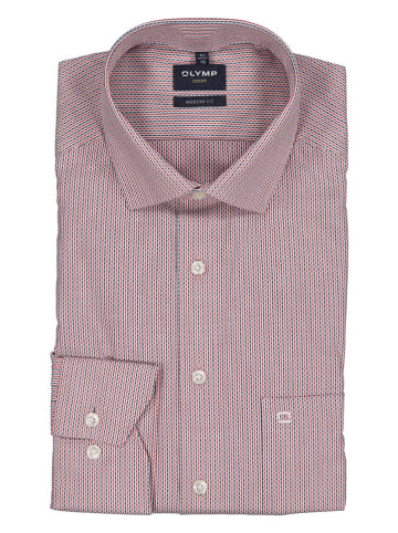 OLYMP Blouse "Luxor" - modern fit - rood/blauw