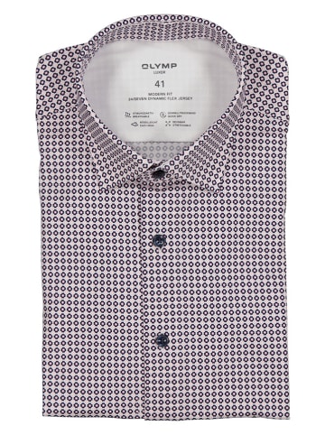 OLYMP Blouse "Luxor" - modern fit - lichtroze/zwart