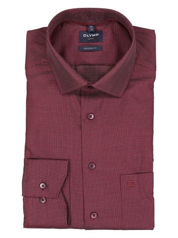 OLYMP Blouse "Luxor" - modern fit - donkerrood