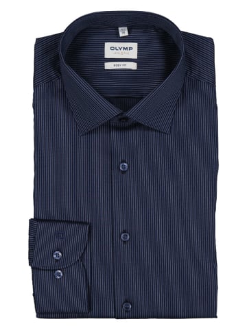 OLYMP Blouse "Level 5" - body fit - donkerblauw