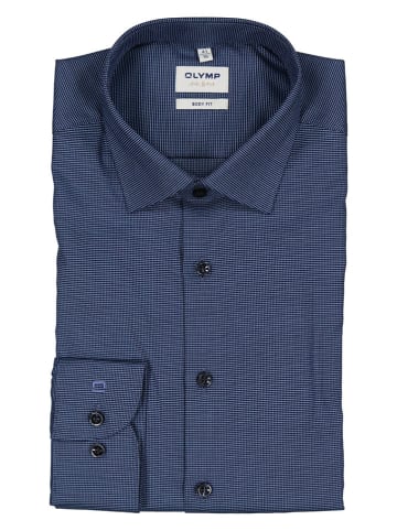 OLYMP Blouse "Level 5" - body fit - donkerblauw