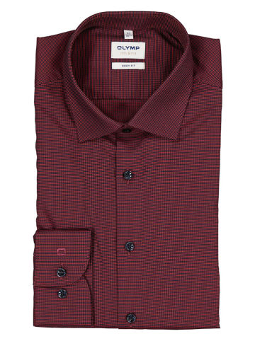 OLYMP Blouse "Level 5" - body fit - donkerrood