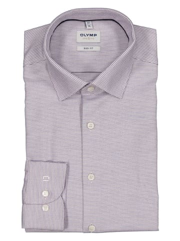 OLYMP Blouse "Level 5" - body fit - lichtroze/wit