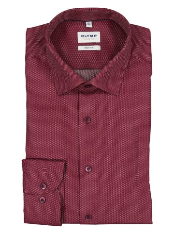 OLYMP Blouse "Level 5" - body fit - donkerrood