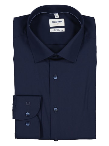 OLYMP Blouse "Level 5" - body fit - donkerblauw