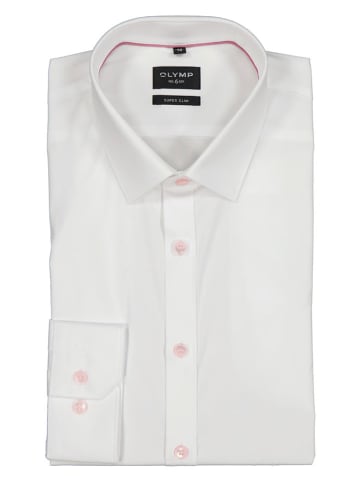 OLYMP Hemd "No 6" - Super Slim - in Weiß/ Rosa