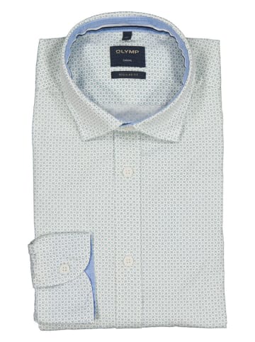 OLYMP Hemd "Casual" - Regular fit - in Grün/ Blau