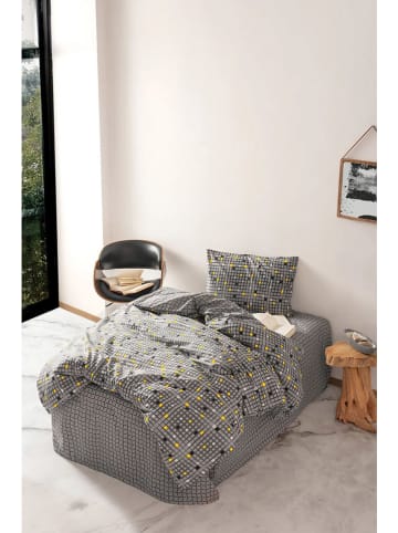 Colourful Cotton Komplet pościeli renforcé "Dama" w kolorze szarym