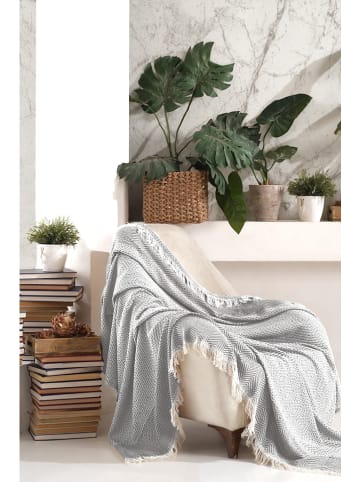 Colourful Cotton Bedsprei grijs