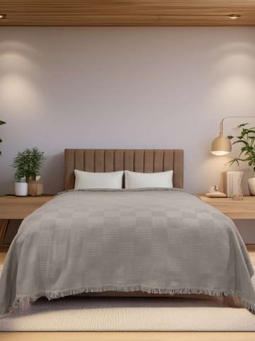 Colourful Cotton Bedsprei "Russel" grijs