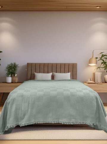 Colourful Cotton Bedsprei "Russel" groen
