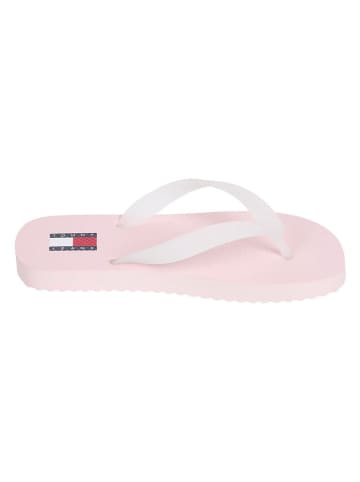 Tommy Hilfiger Shoes Zehentrenner in Rosa/ Weiß