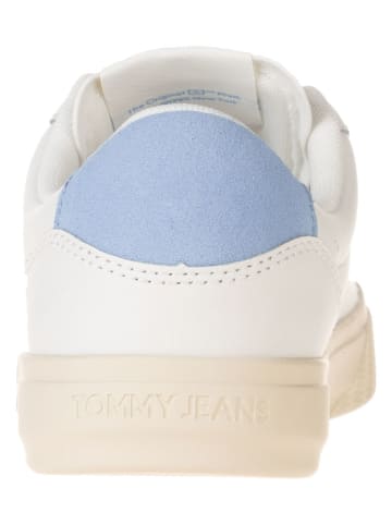 Tommy Hilfiger Shoes Leder-Sneakers in Creme/ Hellblau