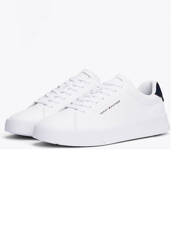 Tommy Hilfiger Shoes Leder-Sneakers in Weiß