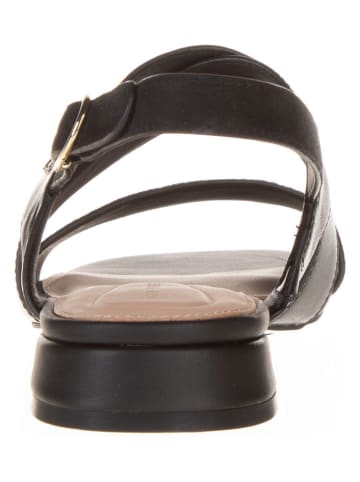 Tommy Hilfiger Shoes Leder-Sandalen in Schwarz