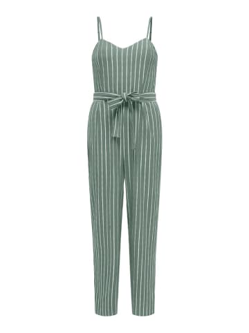 ONLY Jumpsuit in Grün/ Weiß