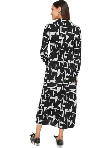 Heine Kleid in Schwarz/Creme
