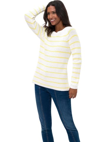 Heine Pullover in Weiß/ Gelb