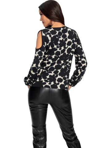 Heine Bluse in Schwarz/ Creme