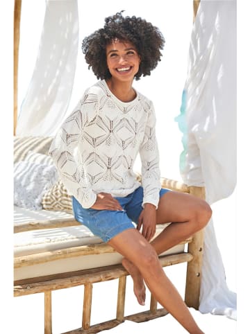 Heine Sweter w kolorze kremowym