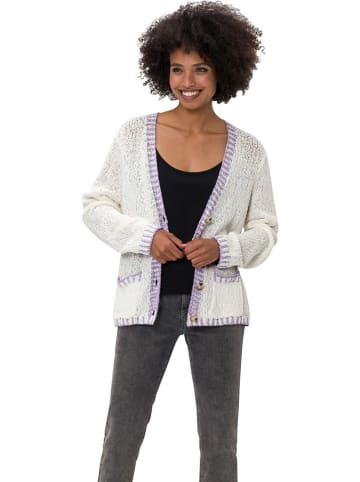 Heine Vest wit/paars