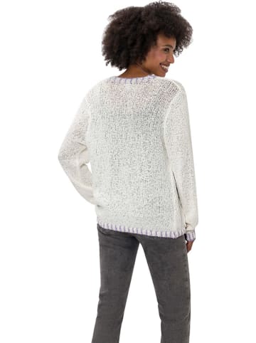 Heine Cardigan in Weiß/ Lila